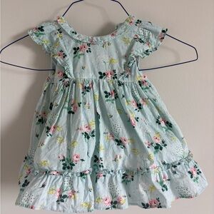 Janie and Jack Floral Dress in Soft Blue